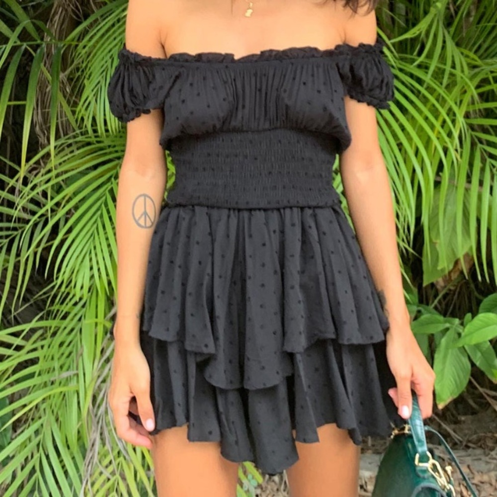 *Sold* Princess Polly Black Love Galore Romper Playsuit